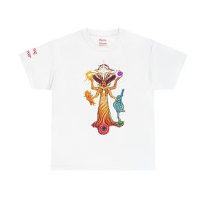 Celestial Weaver Goddess T-Shirt | Mythic Dragon Back Print