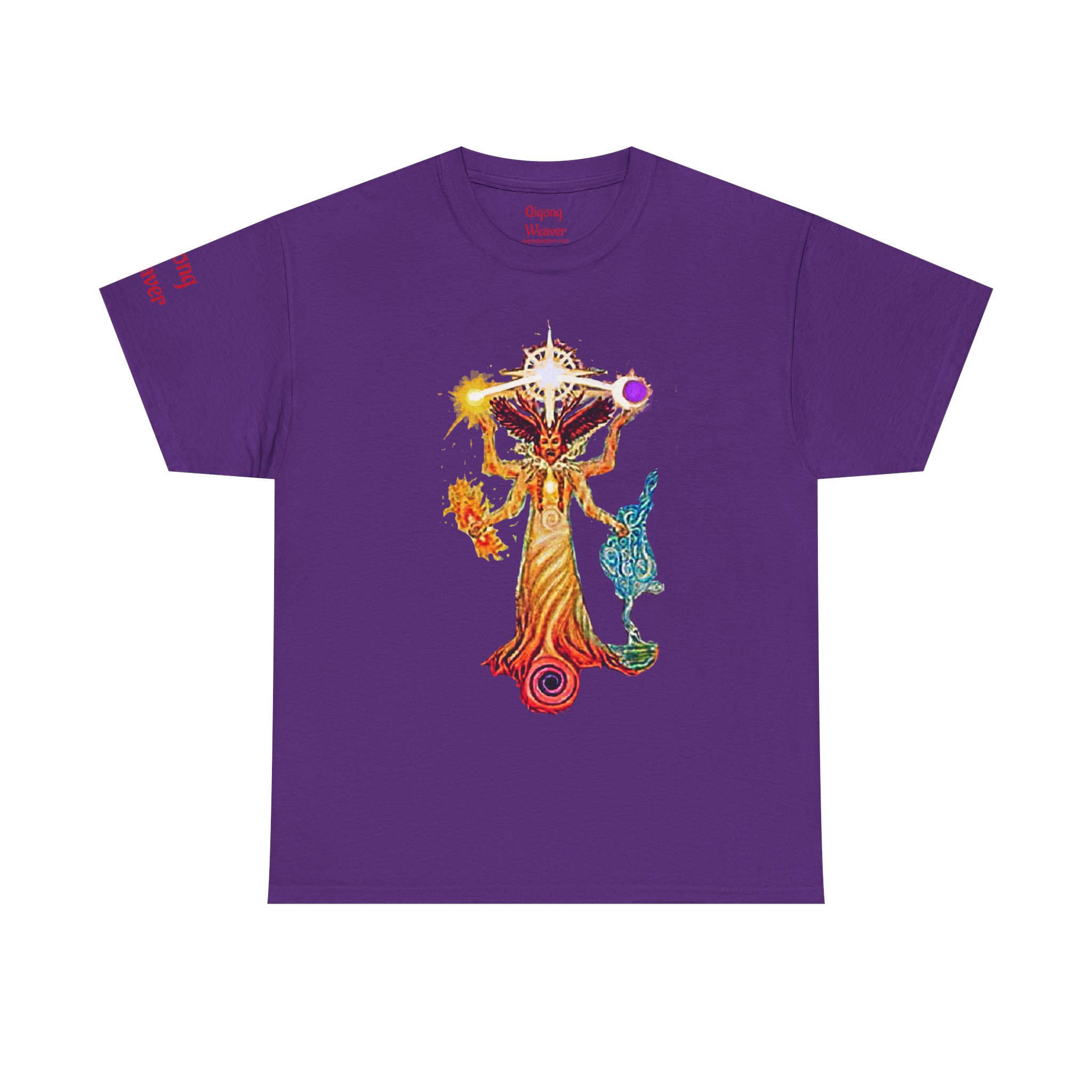 Celestial Weaver Goddess T-Shirt | Mythic Dragon Back Print