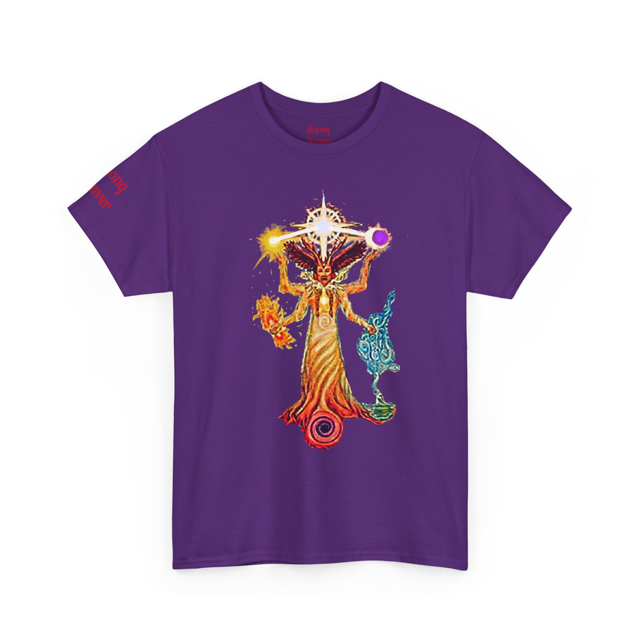 Celestial Weaver Goddess T-Shirt | Mythic Dragon Back Print