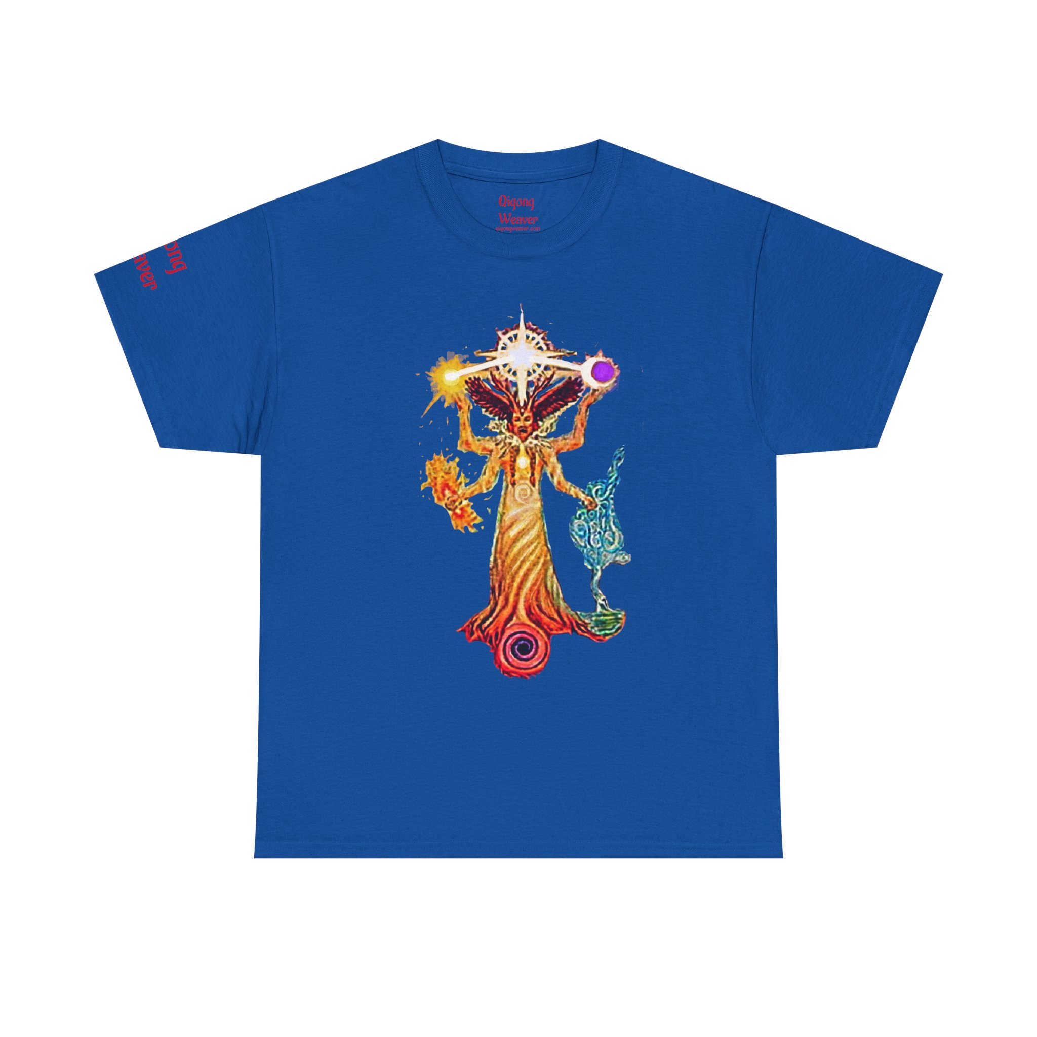 Celestial Weaver Goddess T-Shirt | Mythic Dragon Back Print